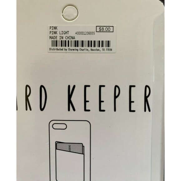 Shiny Pink Stick On Card Holder For Smartphones By Charming Charlie - Picture 4 of 5